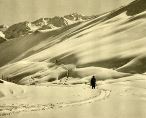 التزلج في Schlossalm العليا ، بالقرب من Bad Hofgastein ، النمسا ، c1935. بواسطة غير معروف