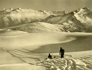 التزلج على هضبة Gerlos ، النمسا ، c1935. بواسطة غير معروف