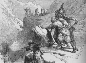 مناوشة في ممر الجبل ، c1880 بواسطة غير معروف