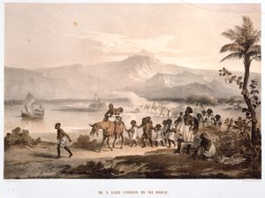 قافلة العبيد في مارس 1852 بواسطة غير معروف
