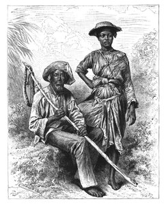 Snake Catcher and Charcoal Girl، Martinique، c1890 بواسطة غير معروف