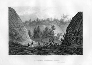 مصدر شلالات باسيك ، نيو جيرسي ، 1855 بواسطة غير معروف