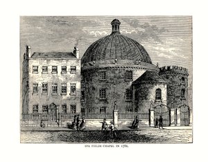مصلى سبا فيلدز ، 1781 بواسطة غير معروف