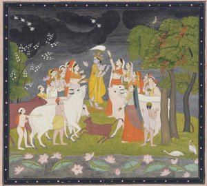 سري كرسنا مع الفلوت ، كاليفورنيا. 1790-1800. بواسطة غير معروف