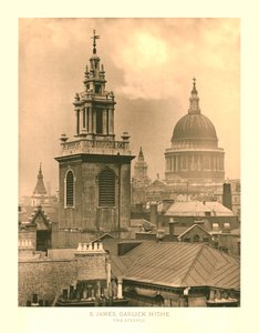 سانت جيمس ، Garlick Hithe ، The Steeple ، منتصف أواخر القرن التاسع عشر. بواسطة غير معروف
