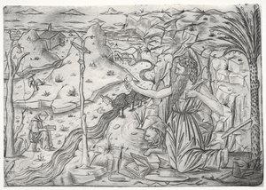 القديس جيروم في التوبة ، ج. 1480-1500. بواسطة غير معروف