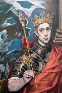 سانت لويس ، ملك فرنسا ، من قبل أحد أتباع El Greco ، معروض في متحف El Greco ، توليدو ، مقاطعة توليدو ، Castilla-La Mancha إسبانيا بواسطة غير معروف