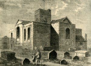كنيسة القديس نيكولاس ، ديبتفورد ، c1878. بواسطة غير معروف
