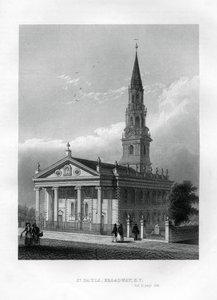 كنيسة سانت بولس ، برودواي ، نيويورك ، 1855 بواسطة غير معروف