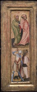 القديس بطرس والقديس بولس ، سانت جورج وسانت جيمس الأكبر ، ج. 1424. بواسطة غير معروف
