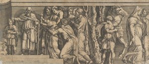 تمثال لنيوبي وعبادتها مع أبولو وديانا وشخصيات أخرى ، 1543-1547. بواسطة غير معروف