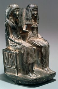 تمثال لمسؤول مصري قديم وزوجته ، القرنان 13 و 12 قبل الميلاد بواسطة غير معروف