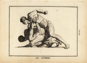 تمثال مصارعين عاريين بواسطة غير معروف