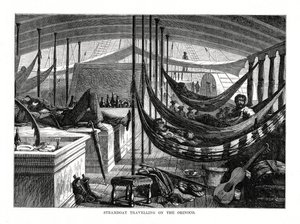 زورق بخاري على متن أورينوكو ، أمريكا الجنوبية ، 1877 بواسطة غير معروف