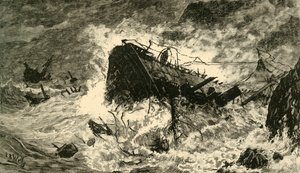 العاصفة قبالة بالاكلافا ، 1890. بواسطة غير معروف