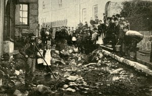 شارع في سانت آيفز بعد زيارة من طوفان ، 1901. بواسطة غير معروف