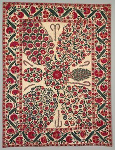 سوزاني مع بخاخ زهور 1800-1850. بواسطة غير معروف