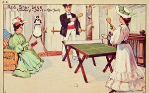 تنس الطاولة على متن سفينة ركاب Red Star Line ، 1907. بواسطة غير معروف