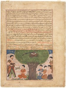 صفحة نصية ، نثر فارسي مستقيمي ، قصة آدم عليه السلام ، ابنه وأصله. بواسطة غير معروف