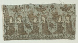قطعة نسيج مع البشارة ، 1370-1400. بواسطة غير معروف