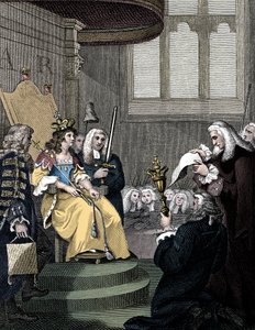 تتم قراءة قانون الاتحاد بين إنجلترا واسكتلندا قبل الملكة آن ، 1826 بواسطة غير معروف