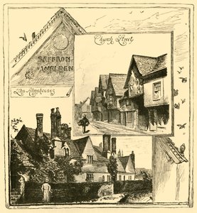 The Almhouses، Audley End، and Church Street، Saffron Walden، 1898. بواسطة غير معروف