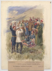 انتفاضة أبريل 1878. المفاوضات في مقر المتمردين 1878 بواسطة غير معروف