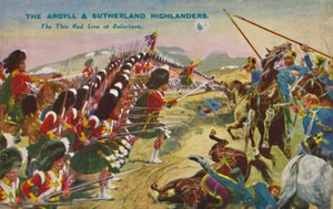 The Argyll & Sutherland Highlanders. الخط الأحمر الرفيع في بالاكلافا ، 1854 ، 1939 بواسطة غير معروف