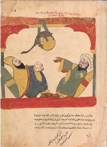 الزاهد وضيفه مع الفأر يسرقان طعام الزهد ، فوليو من كليلة ... ، القرن الثامن عشر بواسطة غير معروف