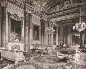 غرفة الرسم الزرقاء ، قصر باكنغهام ، لندن ، 1894. بواسطة غير معروف