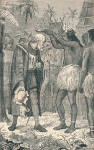The Cacique وضع تاج على رأس كولومبوس ، 1904 بواسطة غير معروف