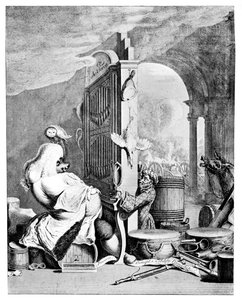 The Brming Brute ، هجاء على هاندل ، 1754 بواسطة غير معروف
