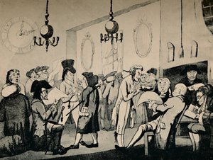 غرفة القهوة في لويدز ، 1798 ، 1928 بواسطة غير معروف