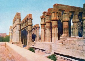 رواق أمنحتب الثالث ، معبد الأقصر ، مصر ، القرن العشرين بواسطة غير معروف