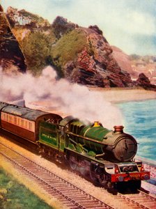 كورنيش ريفيرا إكسبريس رسمها قاطرة من الدرجة الأولى ، 1935-1936. بواسطة غير معروف