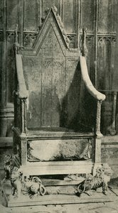 كرسي التتويج ، يحتوي على الحجر القديم ، 1902. بواسطة غير معروف