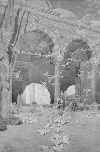 فناء مسجد الحمام ، 1913 بواسطة غير معروف