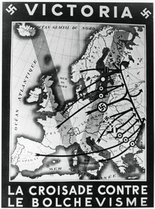 الحملة الصليبية ضد البلشفية ، ملصق دعاية فيشي الفرنسية ، 1941