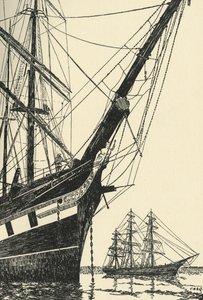 The Cutty Sark 1869 ، في ميناء فالماوث ، 1938 بواسطة غير معروف