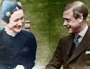 دوق ودوقة وندسور السيدة سيمبسون في شاتو دي كاندي ، فرنسا ، 1937 بواسطة غير معروف