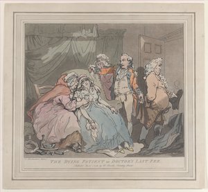 المريض المحتضر ، أو آخر رسوم للطبيب ، 1 أبريل 1786. ، 1 أبريل 1786. بواسطة غير معروف