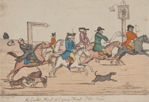 صيد عيد الفصح في غابة إيبينج ، اللوحة الثانية ، كاليفورنيا. 1810. بواسطة غير معروف