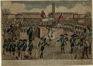 إعدام ماري أنطوانيت في ساحة الثورة في 16 أكتوبر 1793 ، ج. 1793. بواسطة غير معروف
