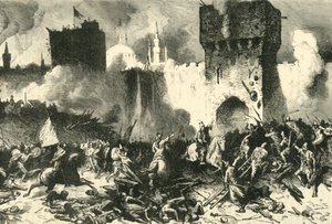 الهجوم الأخير على القسطنطينية ، 29 مايو 1453 ، 1890. بواسطة غير معروف