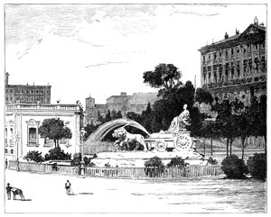 نافورة سيبيل ، مدريد ، 1900 بواسطة غير معروف