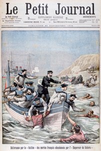 الطراد الفرنسي Linois Class Cruiser الجليل إنقاذ البحارة الفرنسيين ، 1903 بواسطة غير معروف