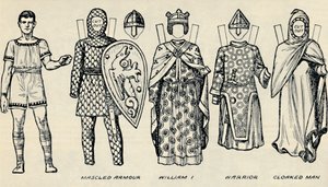 معرض الأزياء البريطانية: اللباس الذي ارتداه الناس في نورمان تايمز ، c1934 بواسطة غير معروف