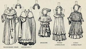 المعرض الكبير للزي البريطاني: فساتين متنوعة يتم ارتداؤها في نورمان تايمز ، c1934 بواسطة غير معروف