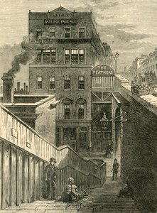 المنازل في طريق جسر واترلو ، c1878. بواسطة غير معروف