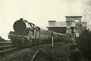 البريد الأيرلندي مغادرة جسر ميناي ، c1930. بواسطة غير معروف